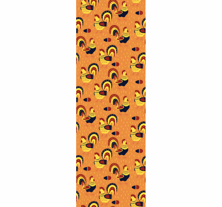 Rooster Pattern cute animal wallpaper - TenStickers