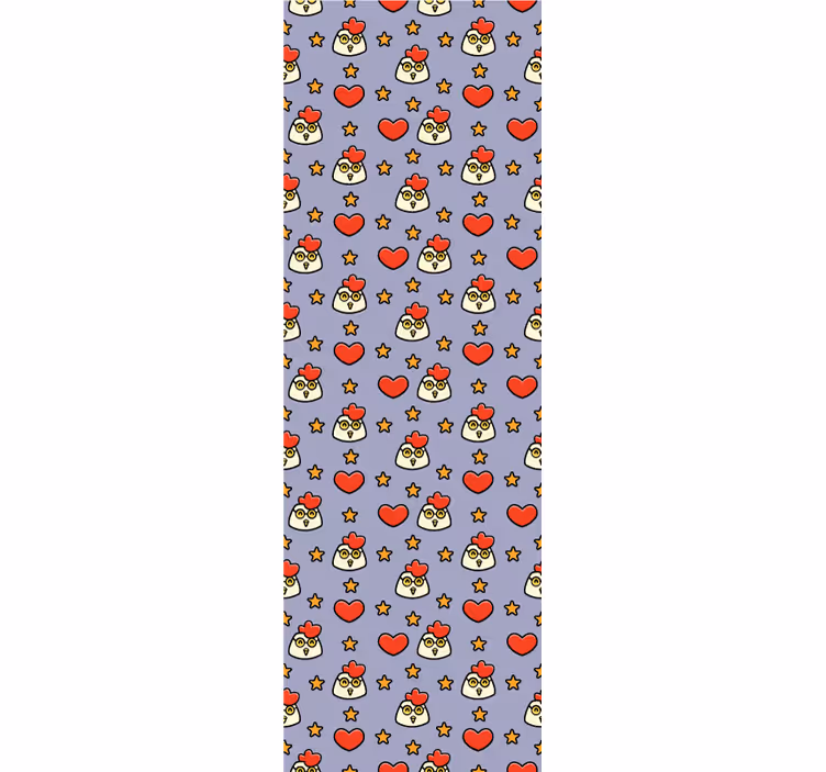 Cartoon Chicken Pattern cute animal wallpaper - TenStickers