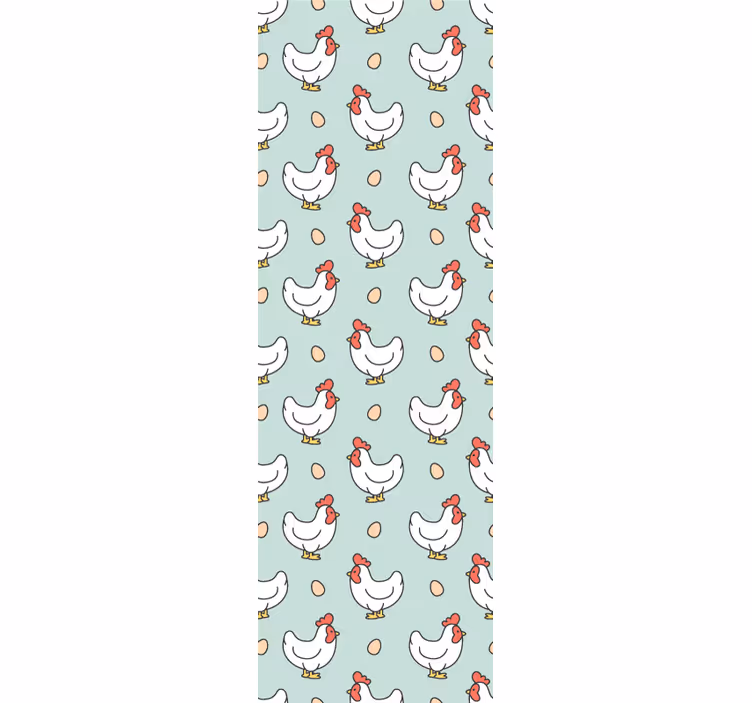 Hen Pattern cute animal wallpaper - TenStickers