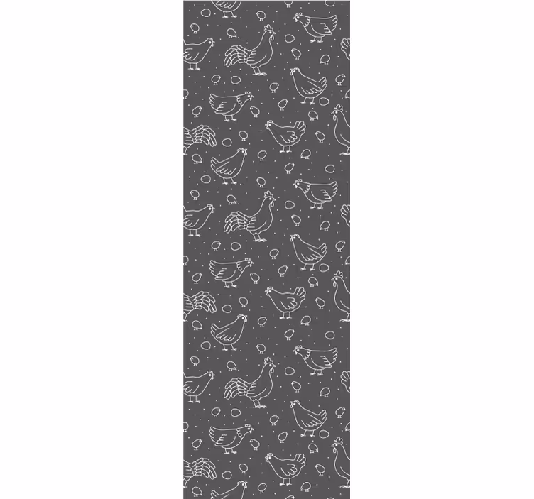 Hen Motif Pattern cute animal wallpaper - TenStickers