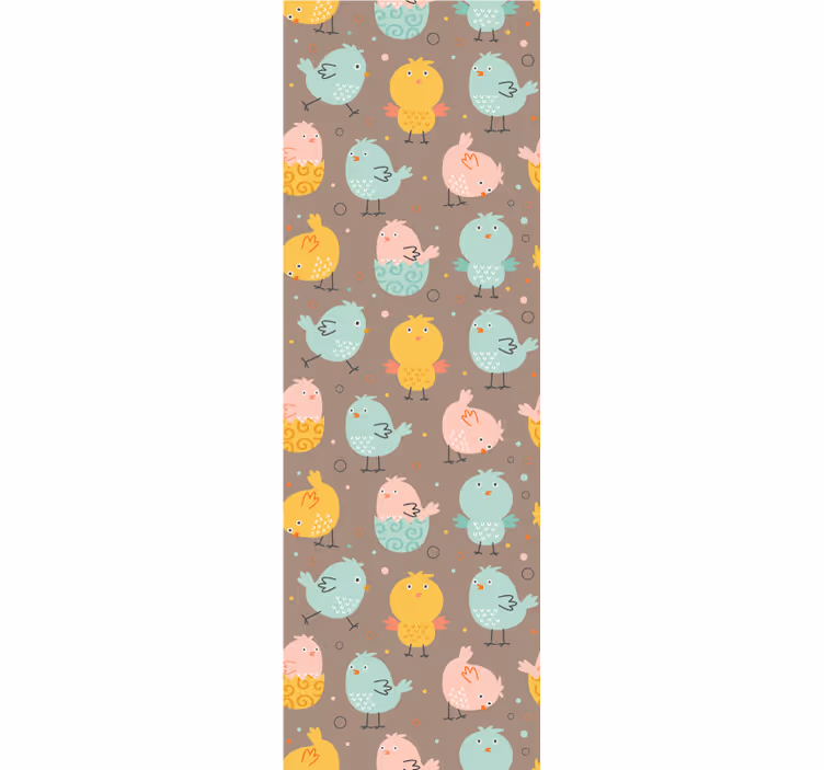 Chick Pattern Decor wallpaper for the nursery - TenStickers