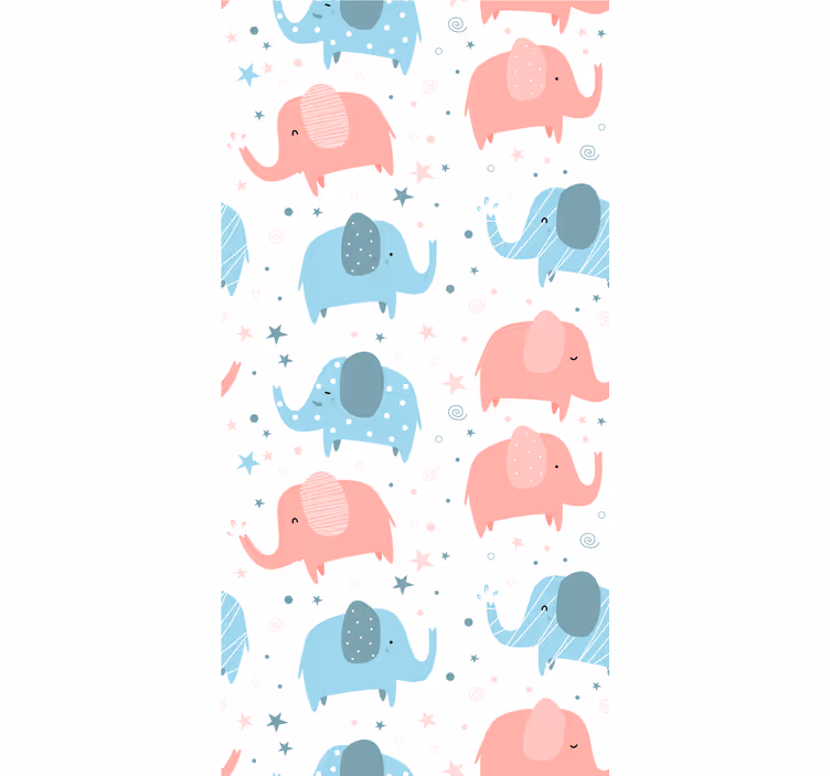 Elephant wallpaper playful elephant designs - TenStickers