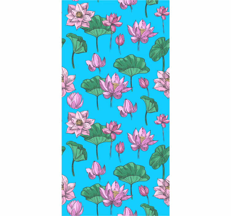 Lotus Blossom Display flowers wallpaper - TenStickers