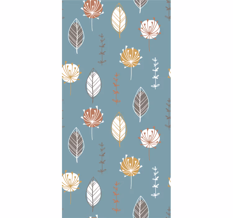 Botanical Motifs Pattern leaves wallpaper - TenStickers
