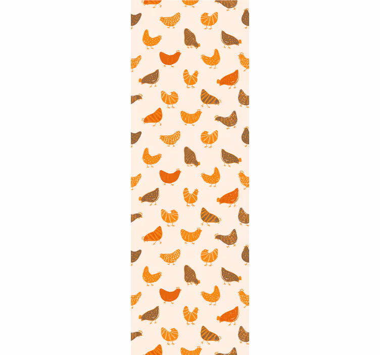 Charming Hen Pattern cute animal wallpaper - TenStickers