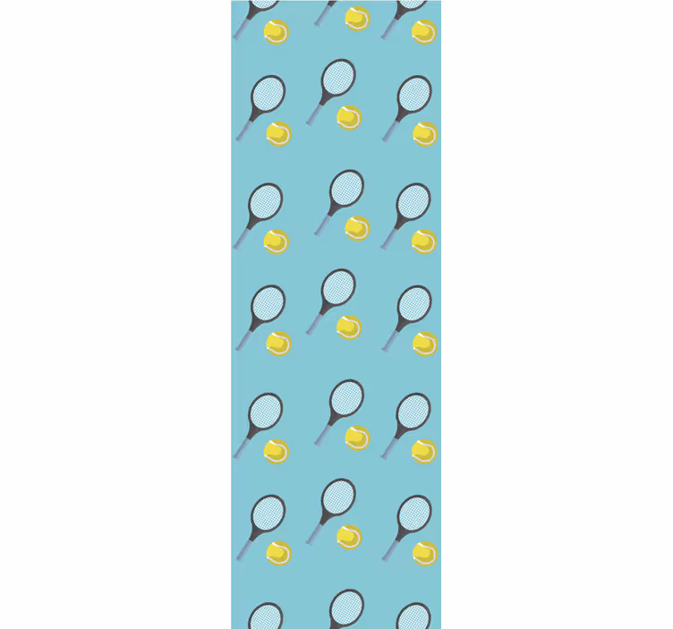 Tennis Pattern art deco wallpaper - TenStickers