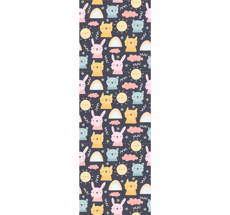 Playful Animal Illustrations birds wallpaper - TenStickers