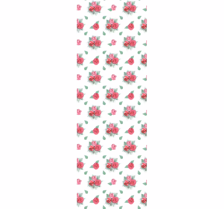 Rose Bouquet Pattern flowers wallpaper - TenStickers