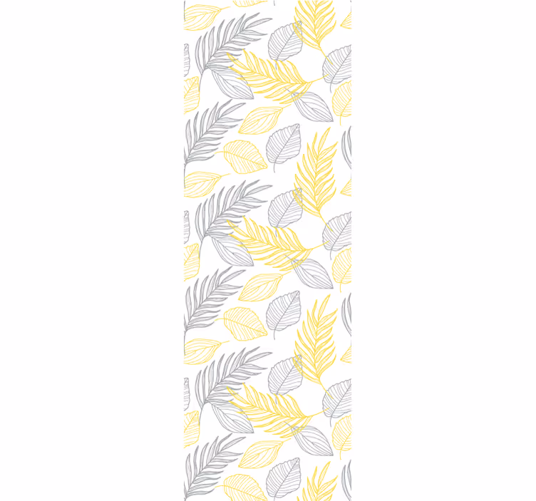 Leafy Botanical Pattern leaves wallpaper - TenStickers