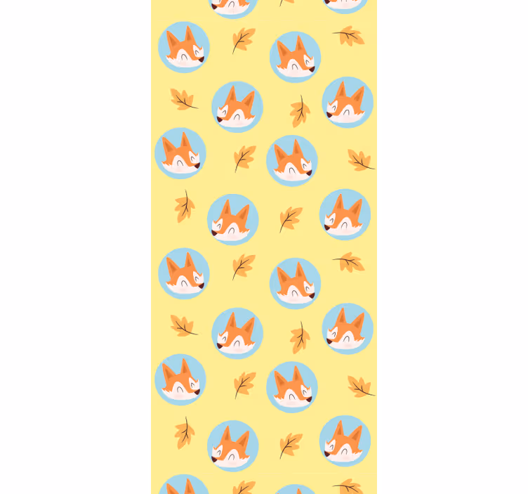 Autumn Fox Theme cute animal wallpaper - TenStickers
