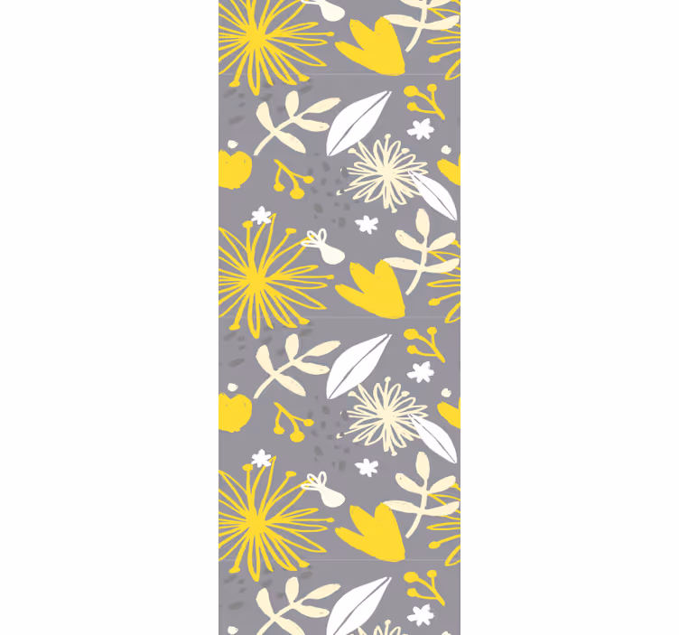 Cheerful Floral Pattern flowers wallpaper - TenStickers