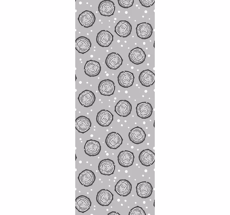 Dotted Rosettes grey wallpaper - TenStickers