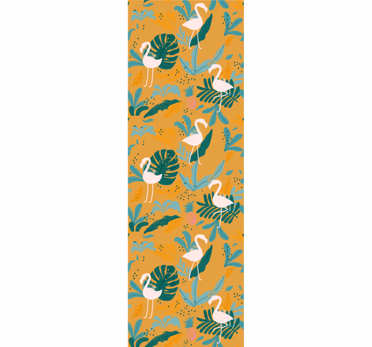 Flamingo Tropical cute animal wallpaper - TenStickers