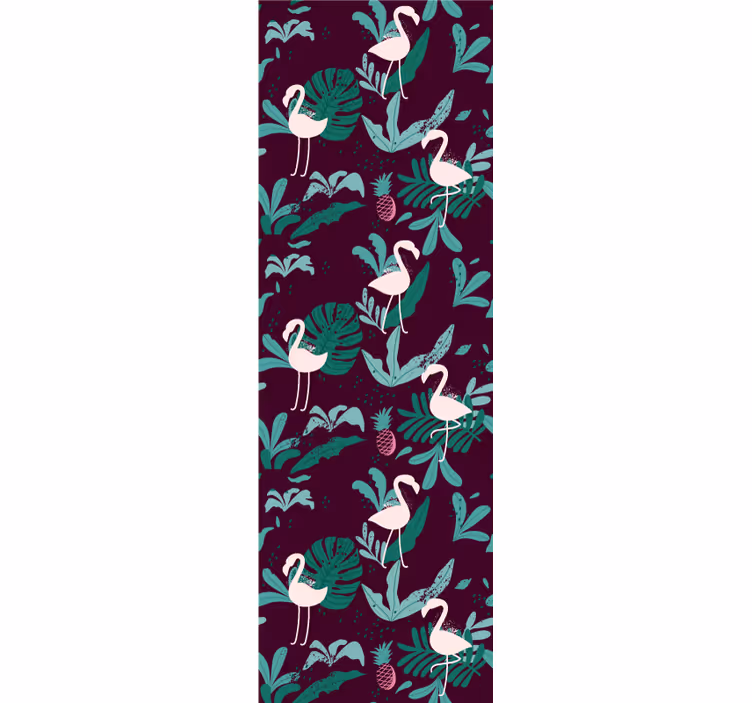 Tropical Flamingo cute animal wallpaper - TenStickers