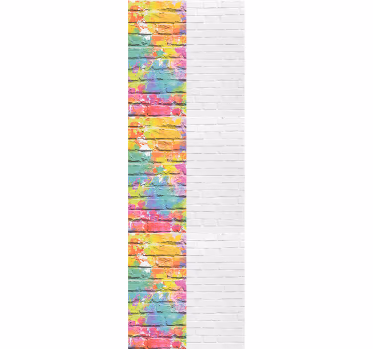 Colorful brick patterns brick wallpaper - TenStickers