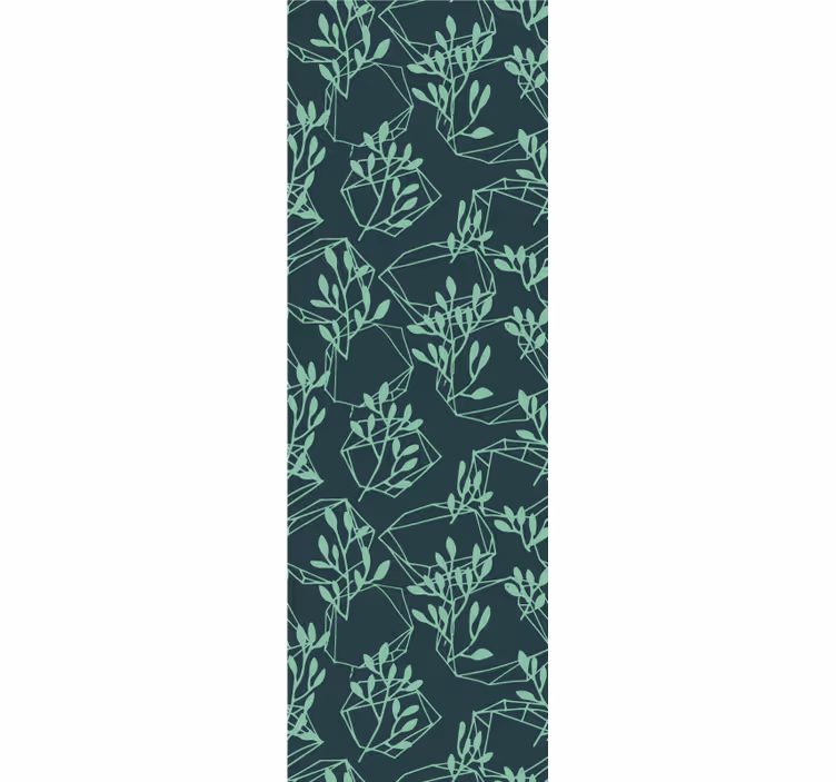 Wallpaper geometric foliage pattern - TenStickers