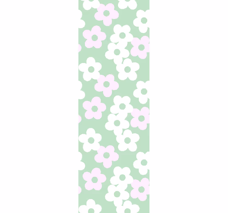 Floral Pattern Accent flowers wallpaper - TenStickers