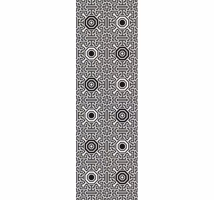 Wallpaper geometric maze pattern - TenStickers