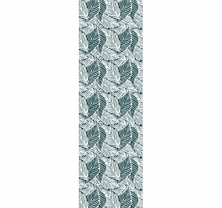 Green bedroom motif leaves wallpaper - TenStickers