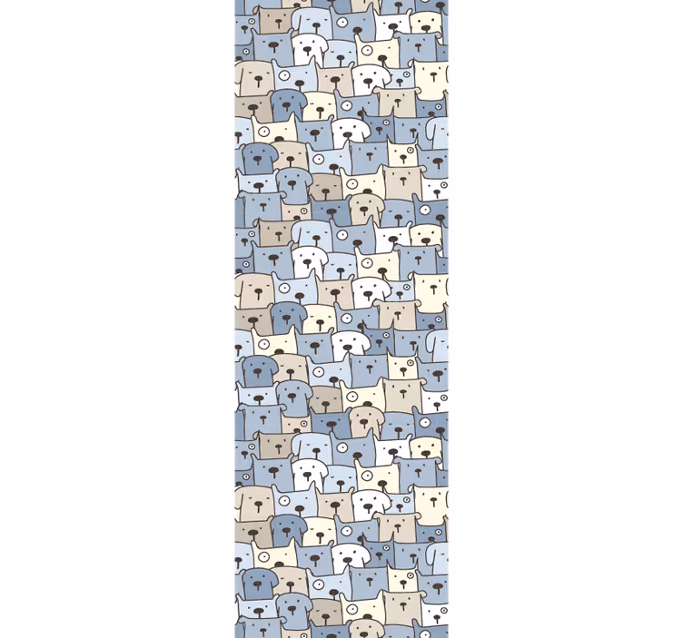 Cartoon Canines wallpaper of a dog - TenStickers