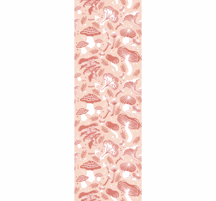 Mushroom Motif art deco wallpaper - TenStickers