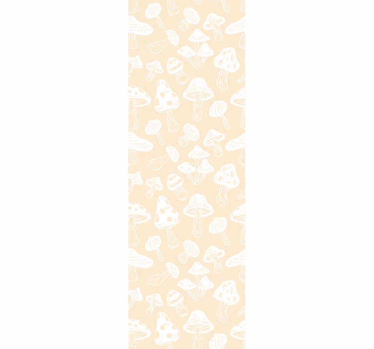 Mushroom Sketches cute animal wallpaper - TenStickers