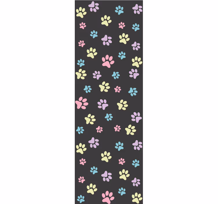 Paw Pattern Motif wallpaper of a dog - TenStickers