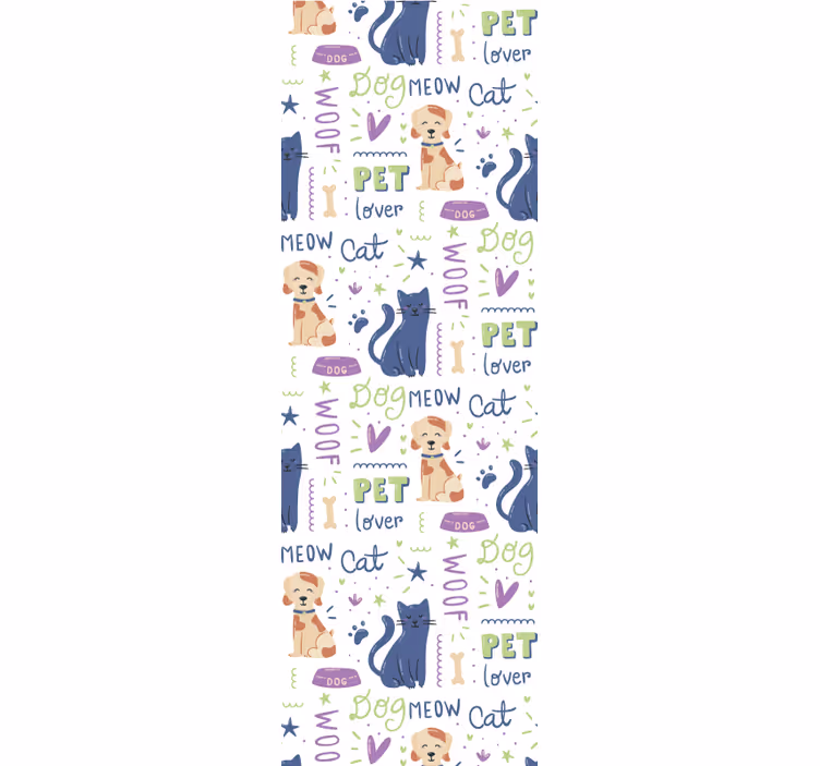 Pet Lover Pattern animal wallpaper - TenStickers