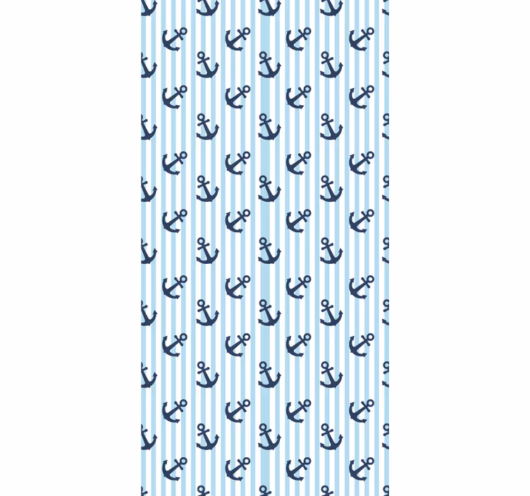 Nautical Anchors stripes wallpaper - TenStickers