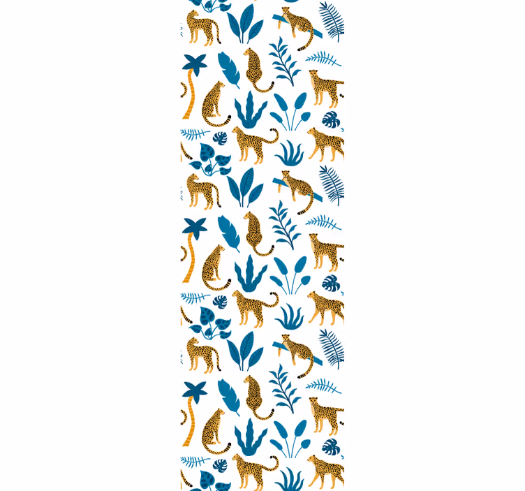 Jungle Fauna Flora cute animal wallpaper - TenStickers