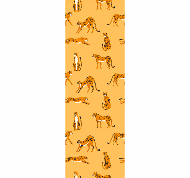 Playful Leopards cute animal wallpaper - TenStickers