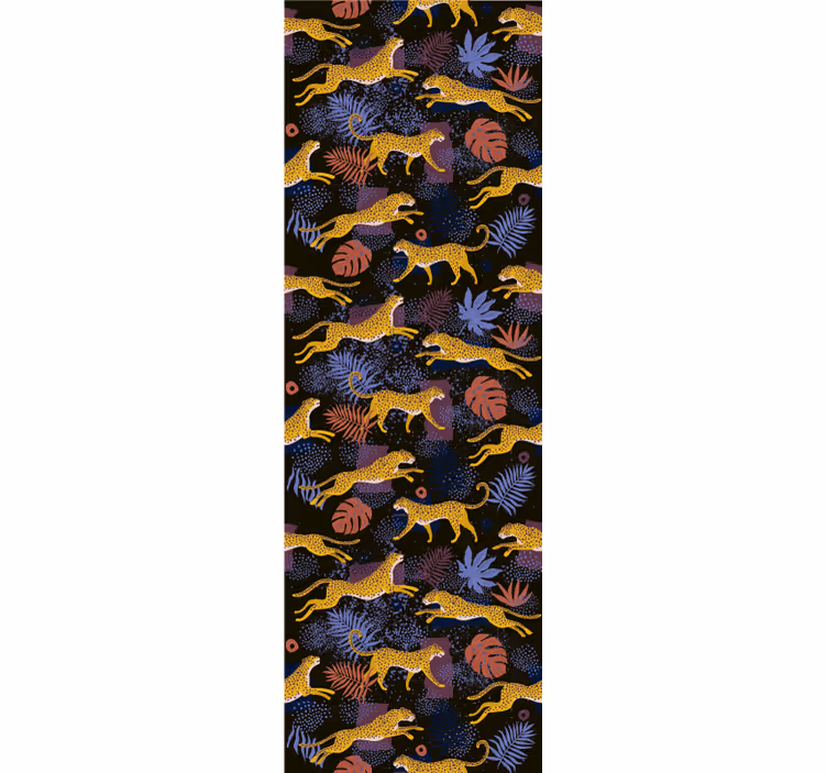Jungle Fauna Mosaic cute animal wallpaper - TenStickers
