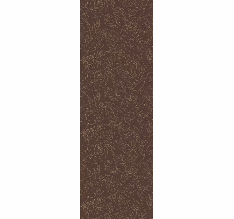 Rose minimalistic pattern flowers wallpaper - TenStickers