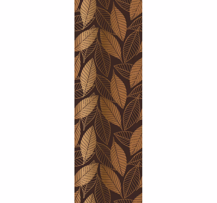 Golden leaves on earth tone Modern Wallpaper - TenStickers