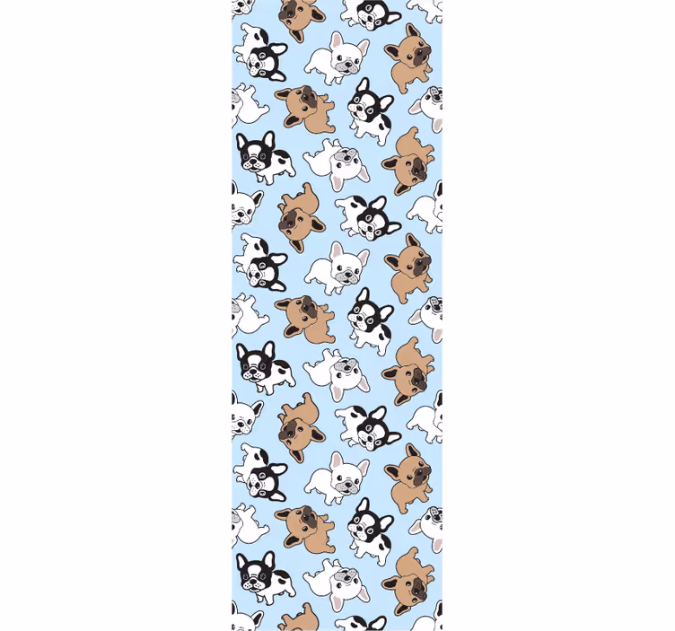 Playful Puppies Pattern cute animal wallpaper - TenStickers