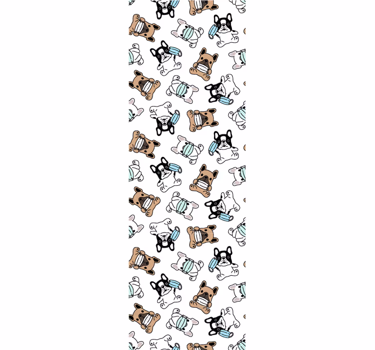 Canine Skaters wallpaper of a dog - TenStickers