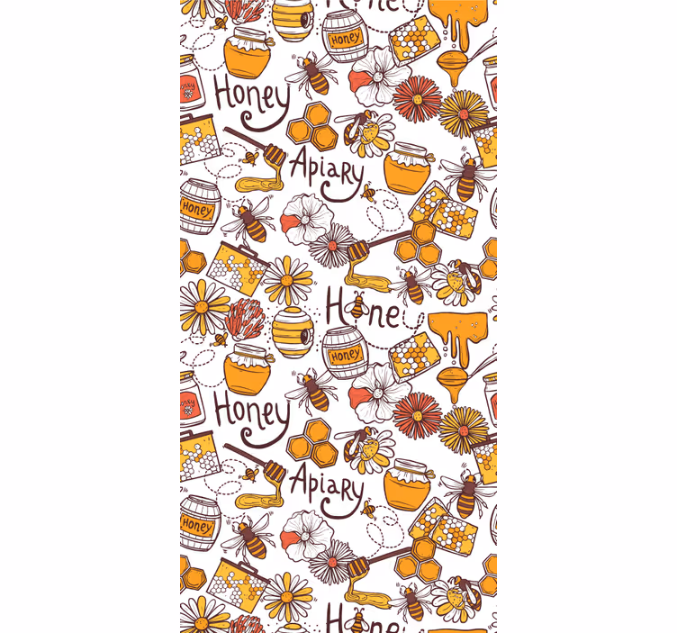 Teenage bedroom wallpaper beehive delight - TenStickers