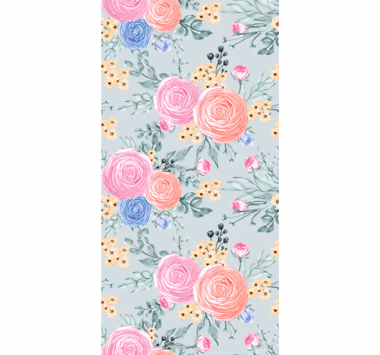 Floral Bouquet Print flowers wallpaper - TenStickers