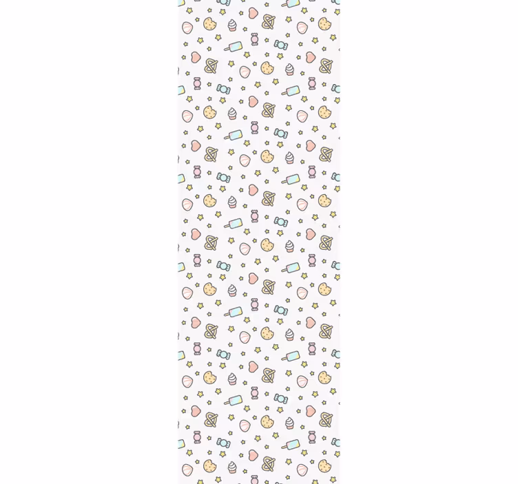 Sweets-Inspired Pattern wallpaper for the nursery - TenStickers