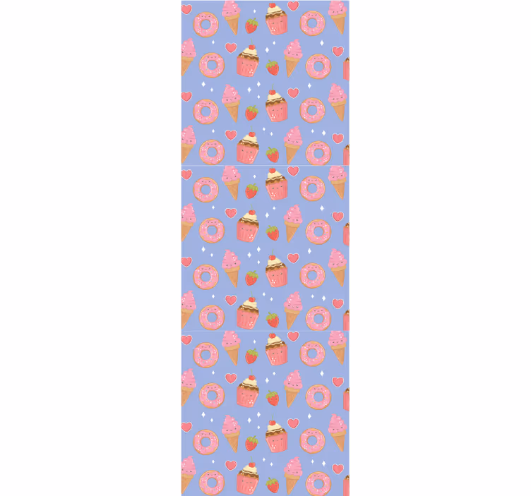 Sweet Dessert Pattern wallpaper for the nursery - TenStickers