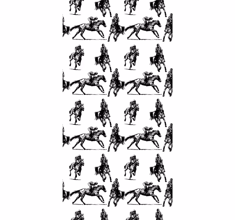 Equestrian Motif cute animal wallpaper - TenStickers