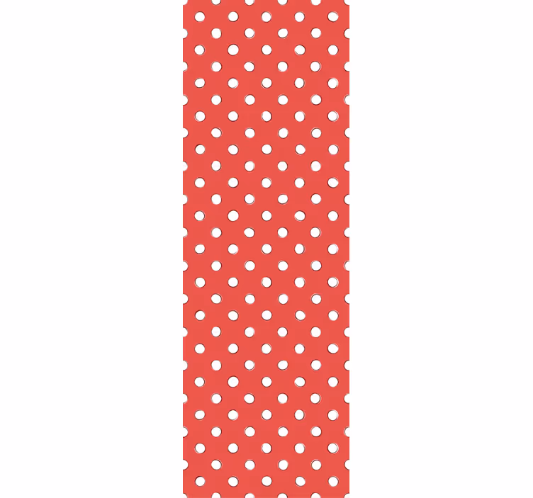 Wallpaper dots red and white pattern - TenStickers