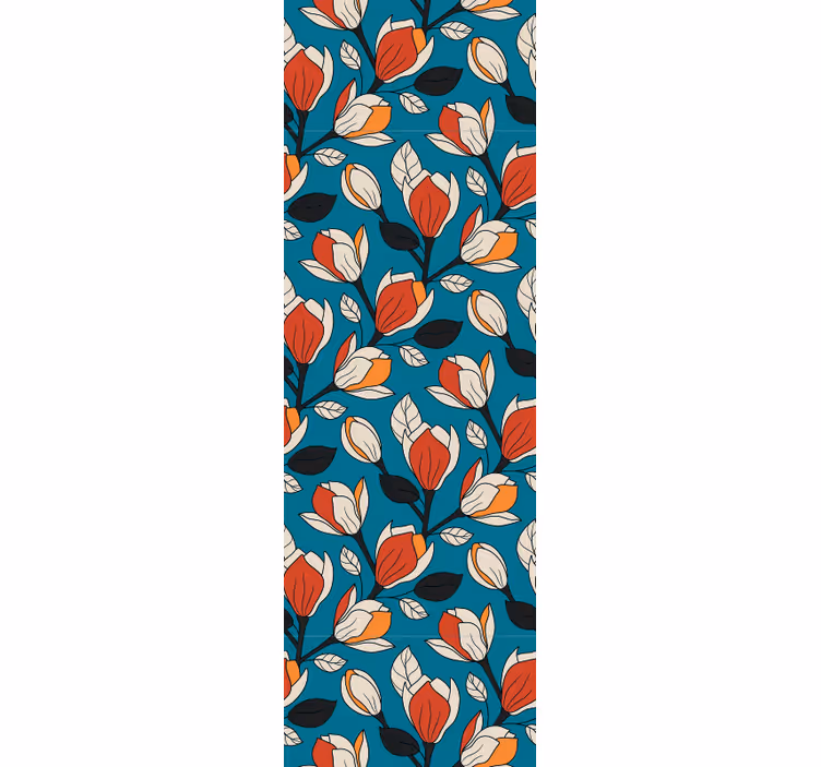 Floral Patterned Backdrop flowers wallpaper - TenStickers