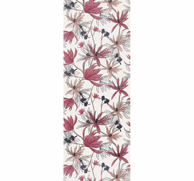 Floral Botanical Display flowers wallpaper - TenStickers