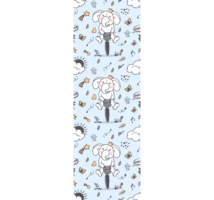 Elephant Joyride wallpaper for the nursery - TenStickers