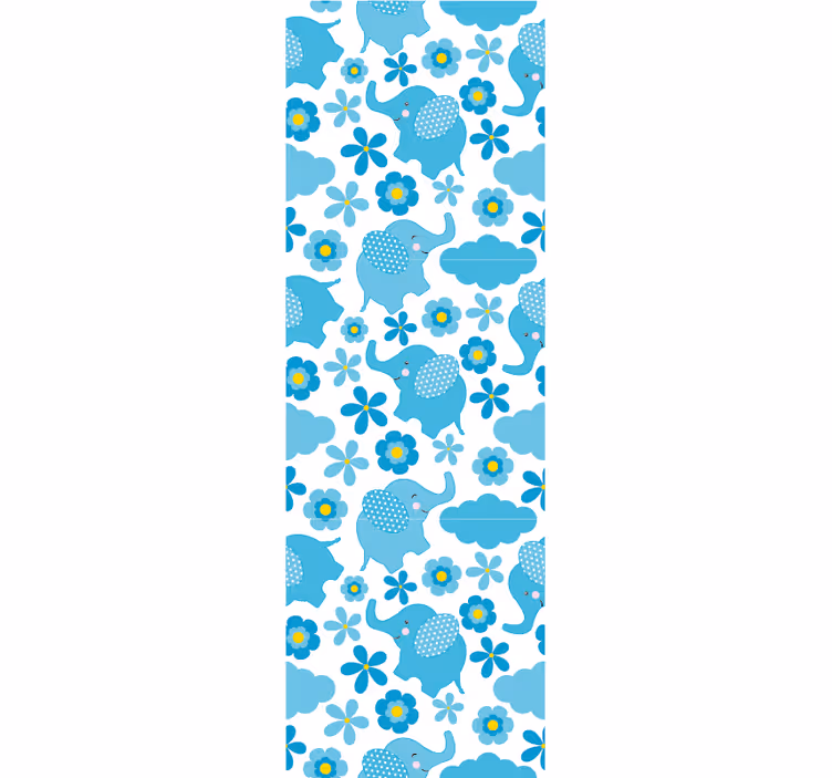 Elephant Flower Patterns wallpaper for the nursery - TenStickers