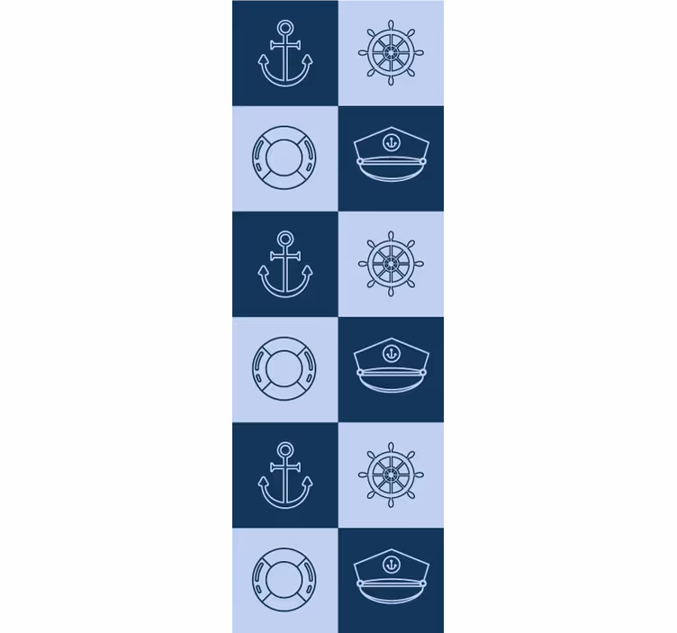 Nautical Tile Pattern tiles wallpaper - TenStickers