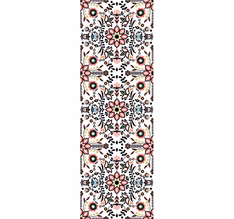 Ornamental Motif wallpaper flowery - TenStickers