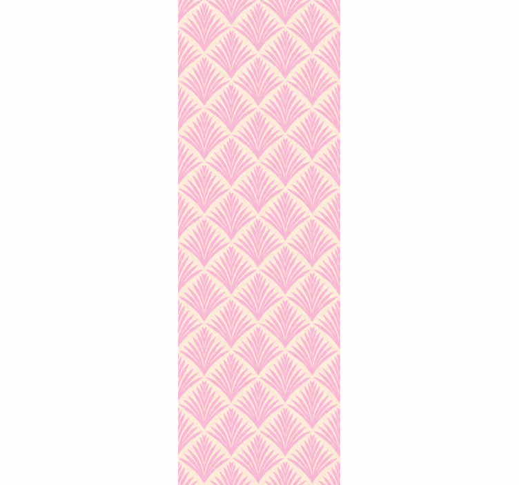 Ornamental Leaves a pink wallpaper - TenStickers