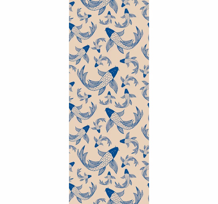 Koi Fish Pattern cute animal wallpaper - TenStickers